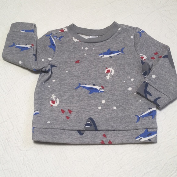 6-12m (4/$20) Shark-Themed Sweatshirt by Old Navy - Picture 1 of 6